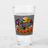 Trendy Happy Halloween Grey Gnome Glas (Voorkant)