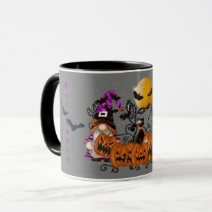 Trendy Happy Halloween Grey Gnome Mok