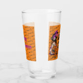 Trendy Happy Halloween Oranje Gnome Glas (Rechts)
