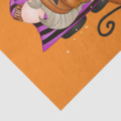 Trendy Happy Halloween Oranje Gnome Tissuepapier (Detail)