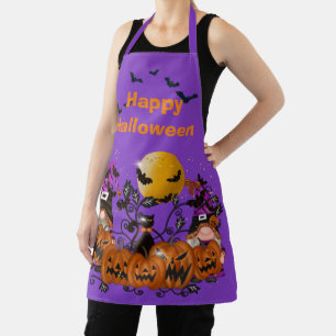 Trendy Happy Halloween Paarse Gnome Schort
