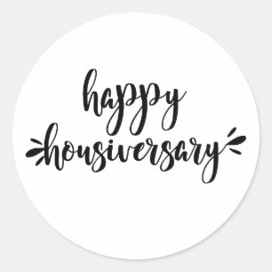 Trendy Happy Home Jubileum Real Estate Ronde Sticker