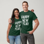 TRENDY HAPPY NEW YAR WHITE TYPOGRAPHY T-shirt (Unisexe)