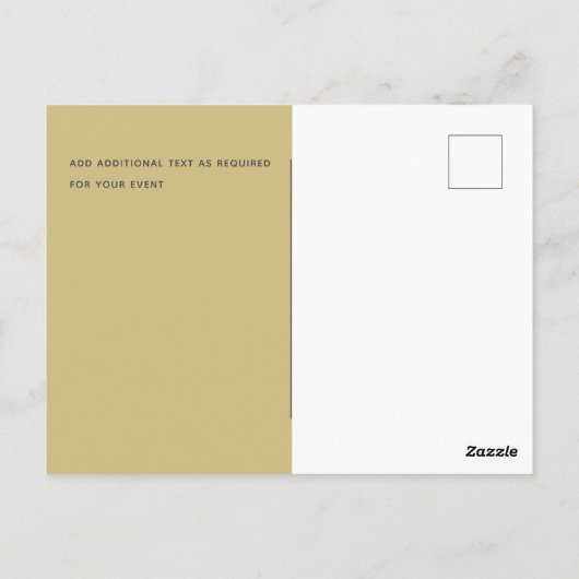 Trendy Heden Witgouden Trouwkaart SAVE THE DATE Briefkaart (Achterkant)