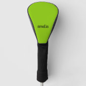 Trendy Helder Groen Gepersonaliseerd Golfheadcover (Voorkant)