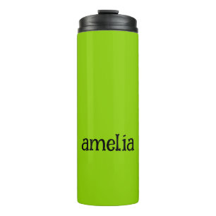 Trendy Helder Groen Gepersonaliseerd Thermosbeker