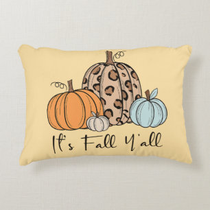 Trendy herfstpomp “It’s Fall Y’all” citaat Accent Kussen