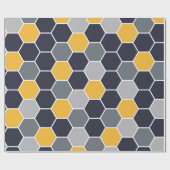 Trendy Hexagon Pattern Cadeaupapier (Vlak)