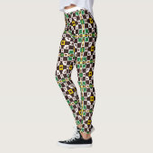 Trendy Hexagonal Tribal Pattern Leggings (Links)