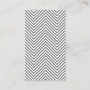 Trendy & Hip Grijs/Wit Chevron Patroon Visitekaartje
