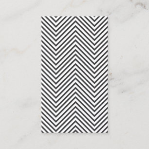 Trendy & Hip Zwart/Wit Chevron Patroon Visitekaartje