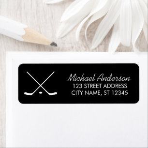 Trendy Hockeysticks en Puck Retouradres Etiket