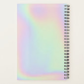 Trendy Holografisch Modern Monogram Weekly Planner (Achterkant)