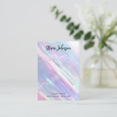 Trendy Holografische Sieraden Oorbel Display Visitekaartje (Staand voorkant)