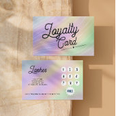 Trendy Hologram Esthetisch Script Lettertype Klantenkaartje