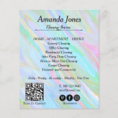 Trendy hologram reinigingslijst van diensten flyer (Voorkant)