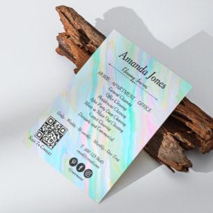 Trendy hologram schoonmaaklijst van diensten flyer