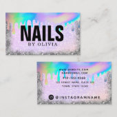 Trendy Holographic Glitter Visitekaartje (Voorkant / Achterkant)