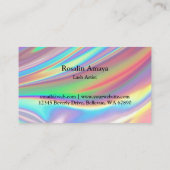 Trendy Holographic Lash Tech Make-up Artiest Visitekaartje (Achterkant)