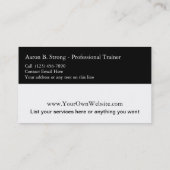 Trendy hondentraining Bewerkbare Visitekaartjes (Achterkant)