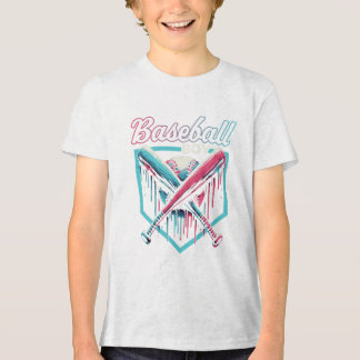 Trendy honkbaljongen druppel schild T-shirt