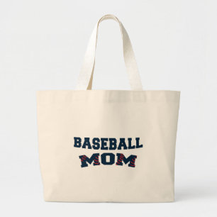 Trendy honkbalmoeder grote tote bag