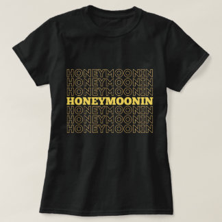 Trendy Hooneymoonin hubby wifey pasgetrouwden vaka T-shirt
