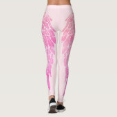 Trendy Hot Pink Angel Wings Leggings (Achterkant)