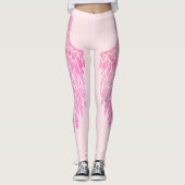 Trendy Hot Pink Angel Wings Leggings (Voorkant)