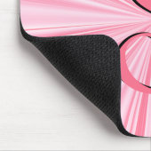 Trendy Hot Pink Colour Burst Monogram Initiaal Muismat (Hoek)