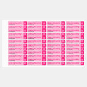Trendy Hot Pink Girly Lip Gloss 5.5g Lip Balm Tube Labels (Vel)