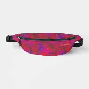 Trendy Hot Pink Violet Tie Dye Patroon Naam Custom Heuptasje