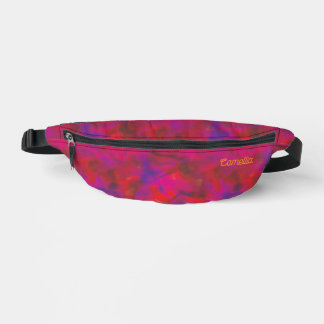 Trendy Hot Pink Violet Tie Dye Patroon Naam Custom Heuptasje