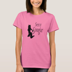 trendy hot silhouette cougar lady t-shirt