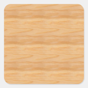 Trendy Houten Sjabloon Klassiek Elegant Ontwerp Vierkante Sticker