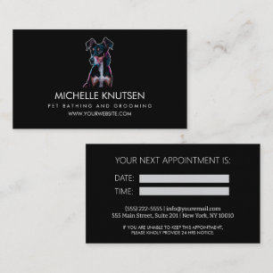 Trendy Huisdier Baden en Grooming Afspraakkaart Visitekaartje