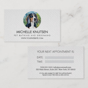 Trendy Huisdier Baden en Grooming Afspraakkaart Visitekaartje