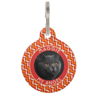 Trendy huisdierliefhebber cadeau Herringbone Huisdierpenning