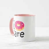 Trendy I Donut Care grappige zin citeert emoji Mok (Voorkant links)