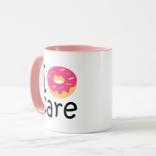 Trendy I Donut Care grappige zin citeert emoji Mok (Voorkant links)