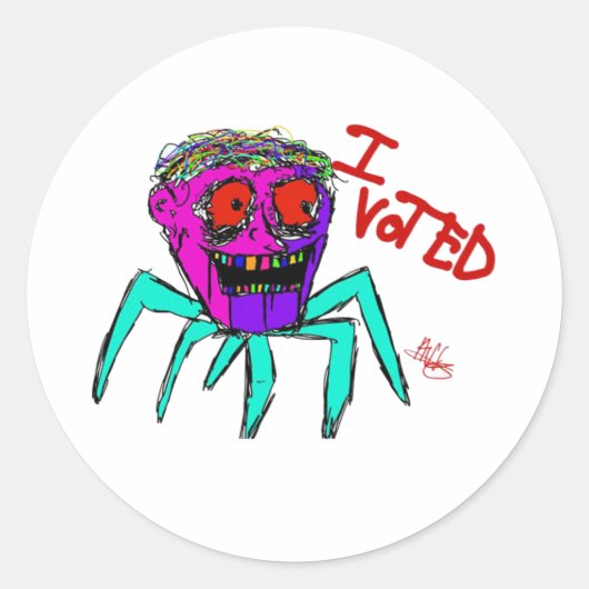 Trendy I Voted Meme Ulster County Ronde Sticker (Voorkant)