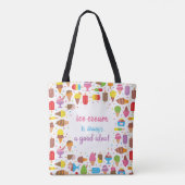 Trendy ijs is altijd een goed idee Canvas tas (Achterkant)