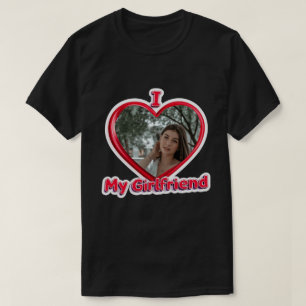 Trendy Ik Hou Van Mijn Vriendin Rode Hart Aangepas T-shirt