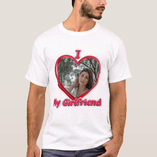 Trendy Ik Hou Van Mijn Vriendin Rode Hart Aangepas T-shirt
