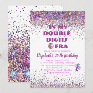 Trendy in mijn dubbele cijfers tijdperk verjaardag kaart