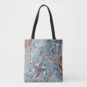 Trendy Indiase paisley: naadloze achtergrond. Draagtas