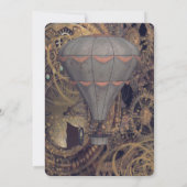 Trendy Industrial Steampunk Party Invitation Kaart (Achterkant)