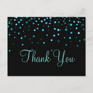 Trendy Inexpensiv Blue Glitter Black Hartelijk dan Briefkaart