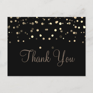 Trendy Inexpensiv Gold Glitter Black Hartelijk dan Briefkaart