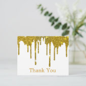 Trendy Inexpensiv Gold Glitter Black Hartelijk dan Briefkaart (Staand voorkant)